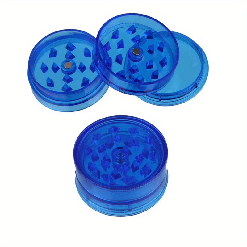 Portable 2 Layers Plastic Herb Grinder Tobacco Shredder Plain Spice Hand  Crusher