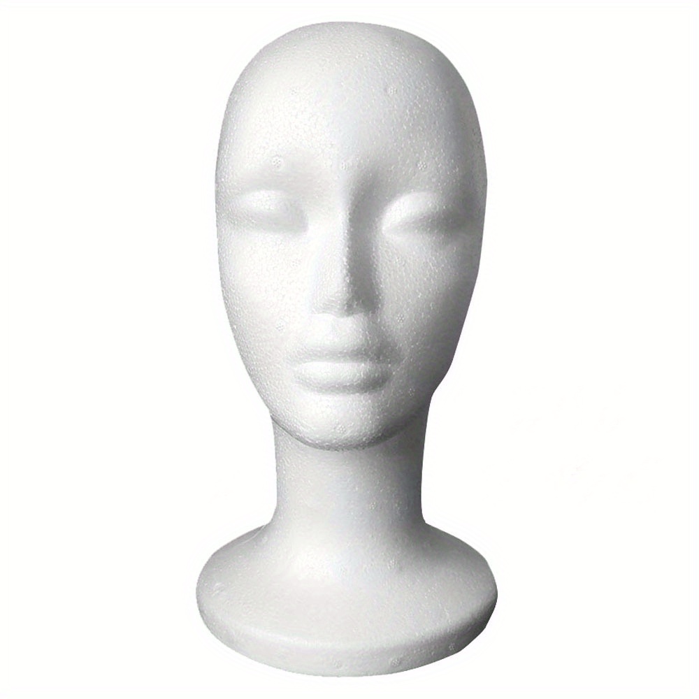 Display Female Foam Mannequin Head Model Hat Wig Display Stand Rack white