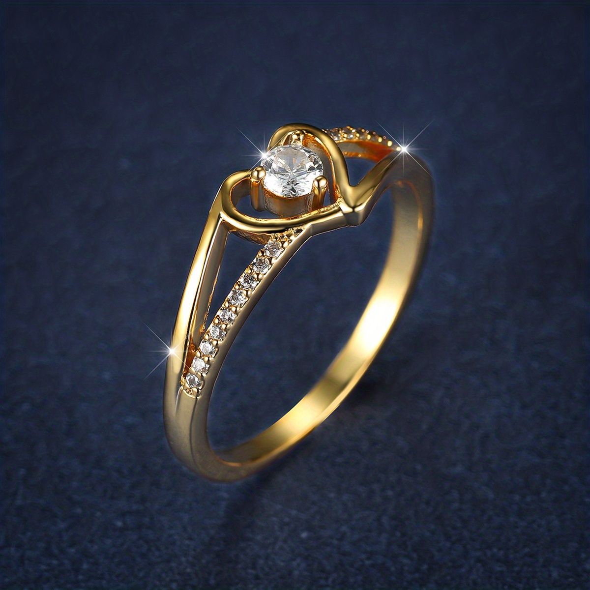 A Minimalist Circular Zirconia Love Ring With A , Wear And Versatile Styling For Women