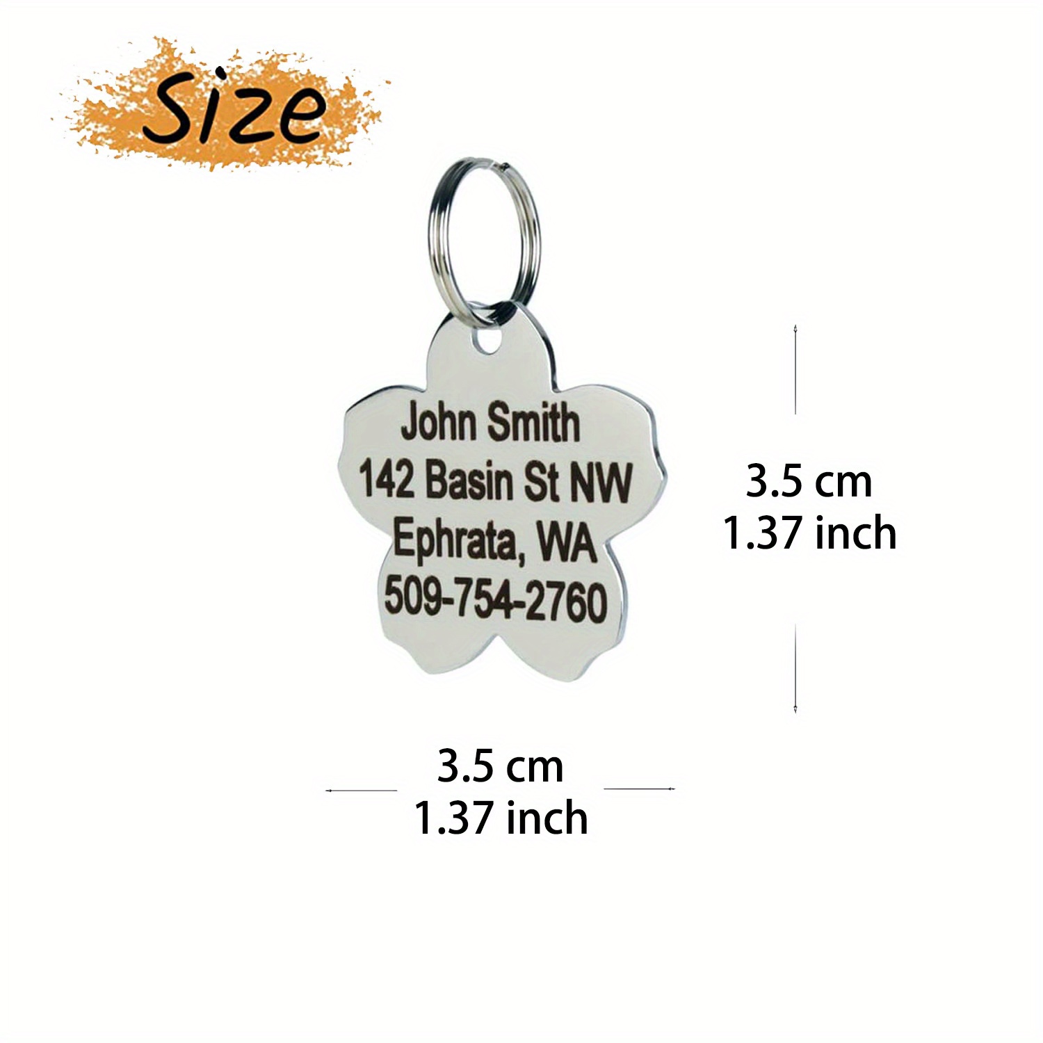 Personalized Stainless Steel Pet Id Tags Engraved Sides Dogs Temu