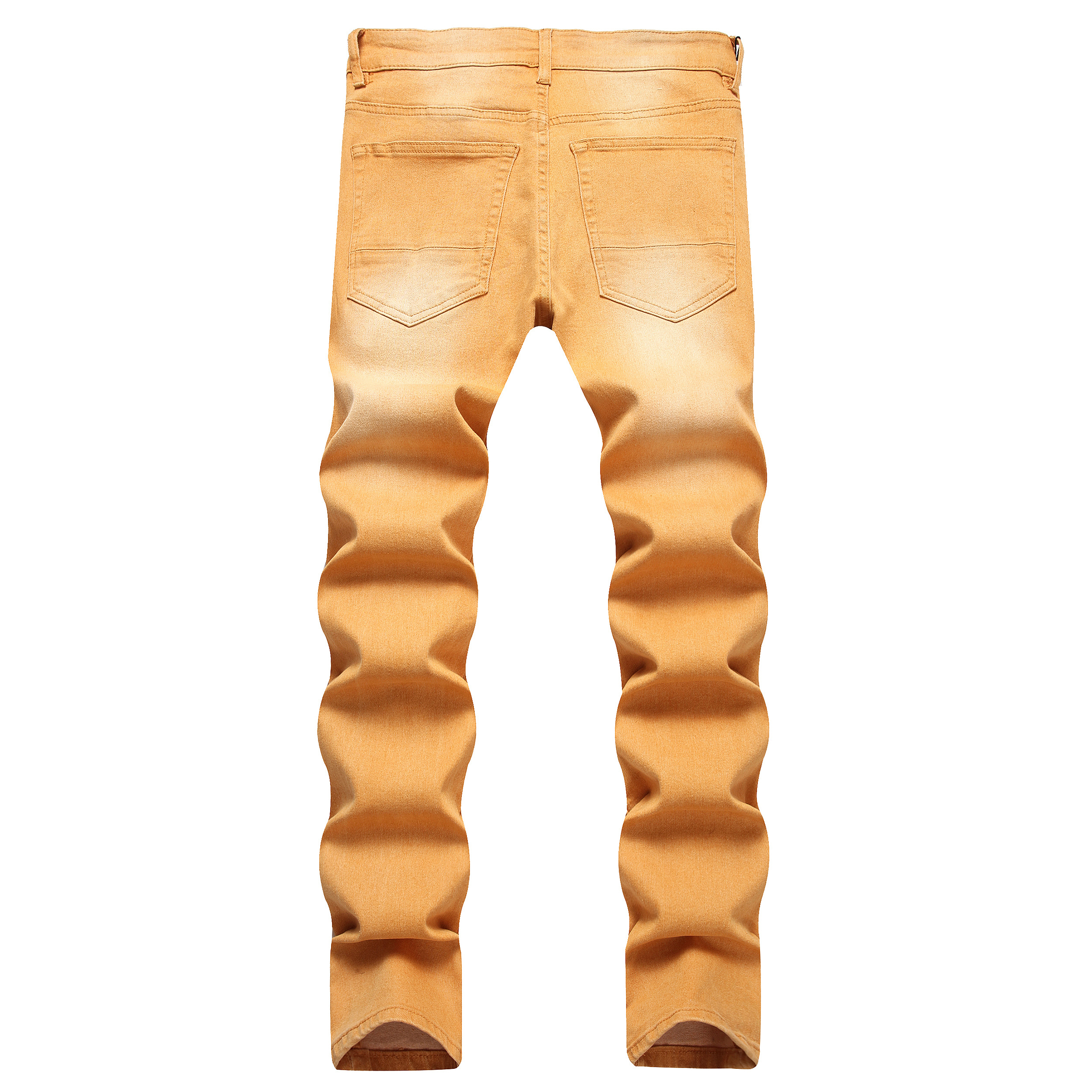 Slim Fit Washed Cotton Jeans Men's Casual Street Style High Temu