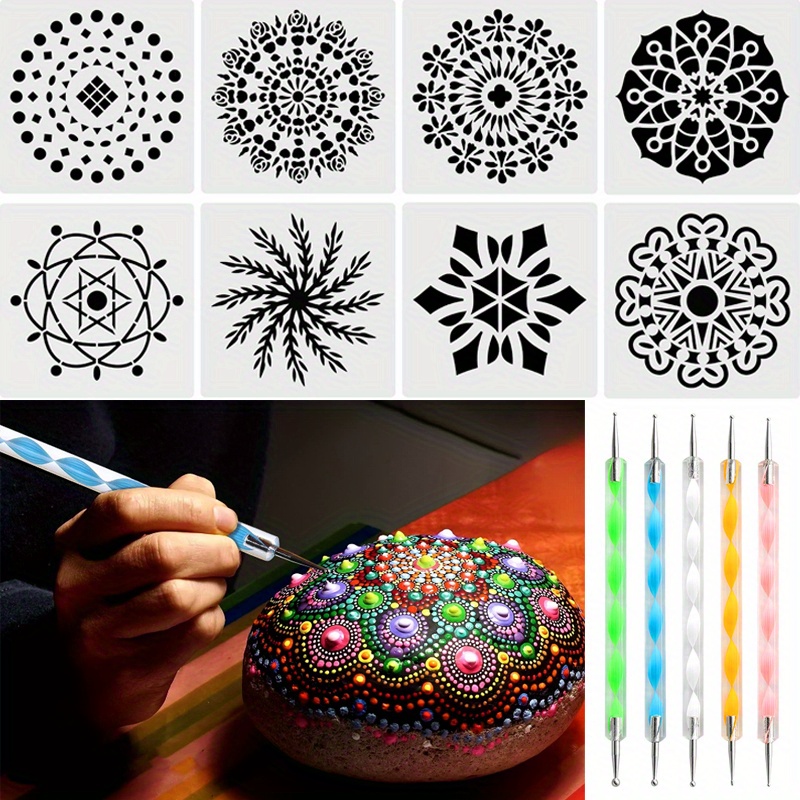 Mandala Dotting Tools Kit Color Scratch Painting mandala - Temu
