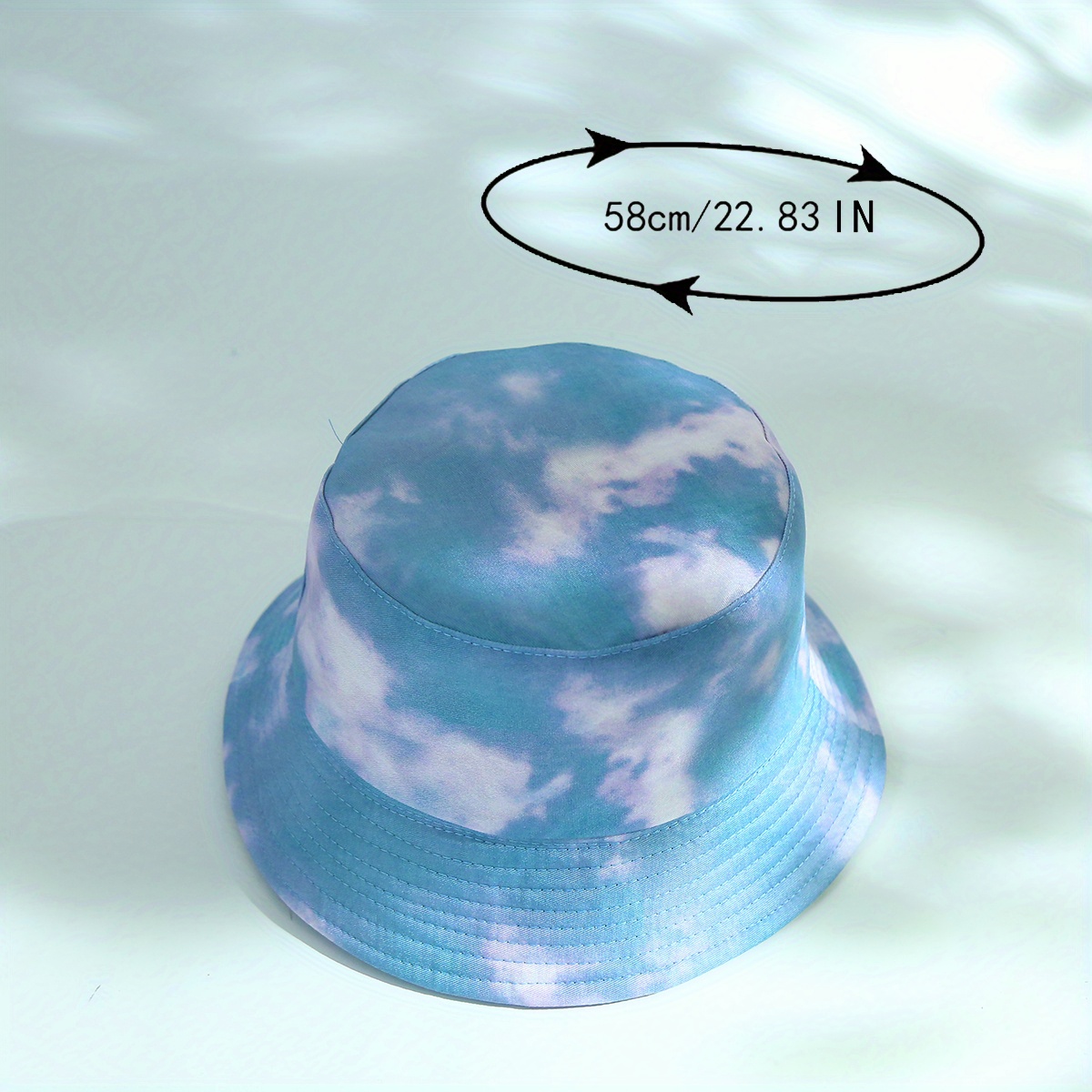Tie Dye Print Bucket Hat Reversible Sunscreen Beach Fisherman Cap