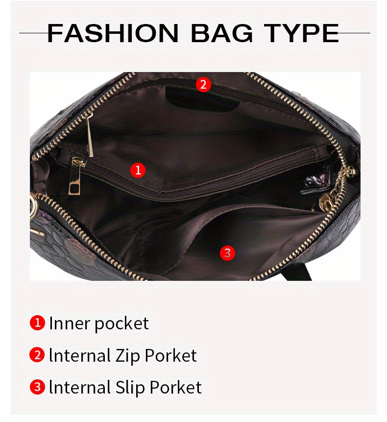 Snakeskin Embossed Crossbody Bag, Luxury Leather Shoulder Bag, Fashion  Zipper Purse With Tassel Decor - Temu