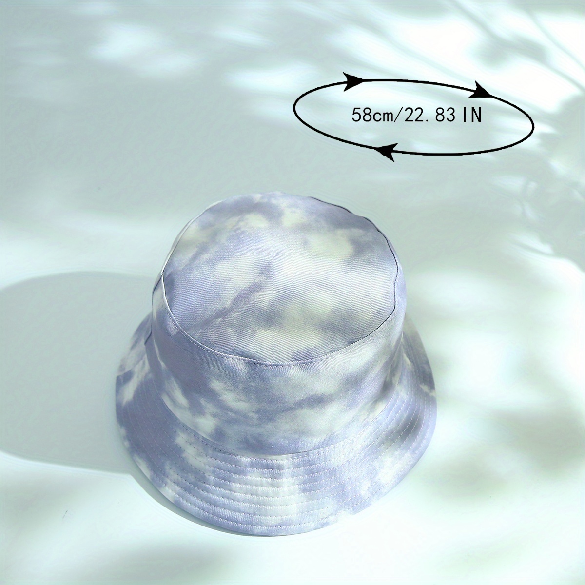 Tie Dye Print Bucket Hat Reversible Sunscreen Beach Fisherman Cap