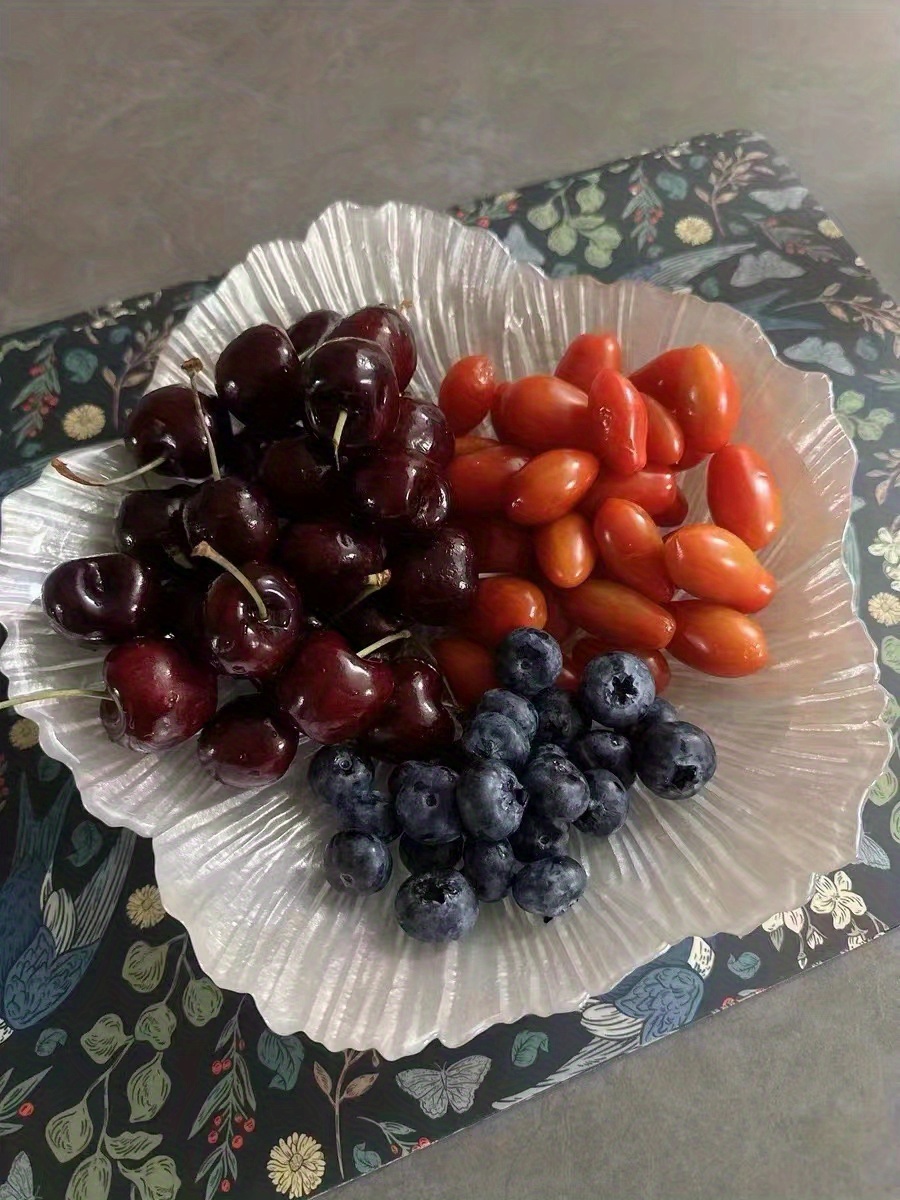 Creative Glass Fruit Bowl Ornamental Fruit Plate With Wooden - Temu