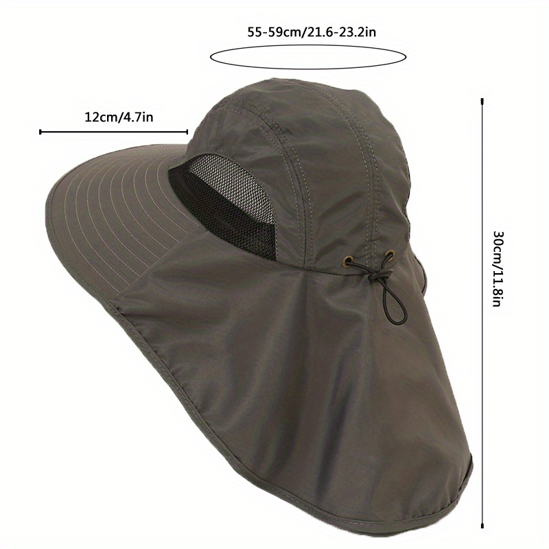  Sun Hats for Women Hiking Fishing Hat Wide Brim Hat with Large  Neck Flap Sun Protection Hats for Men and Women Beige : Sports & Outdoors