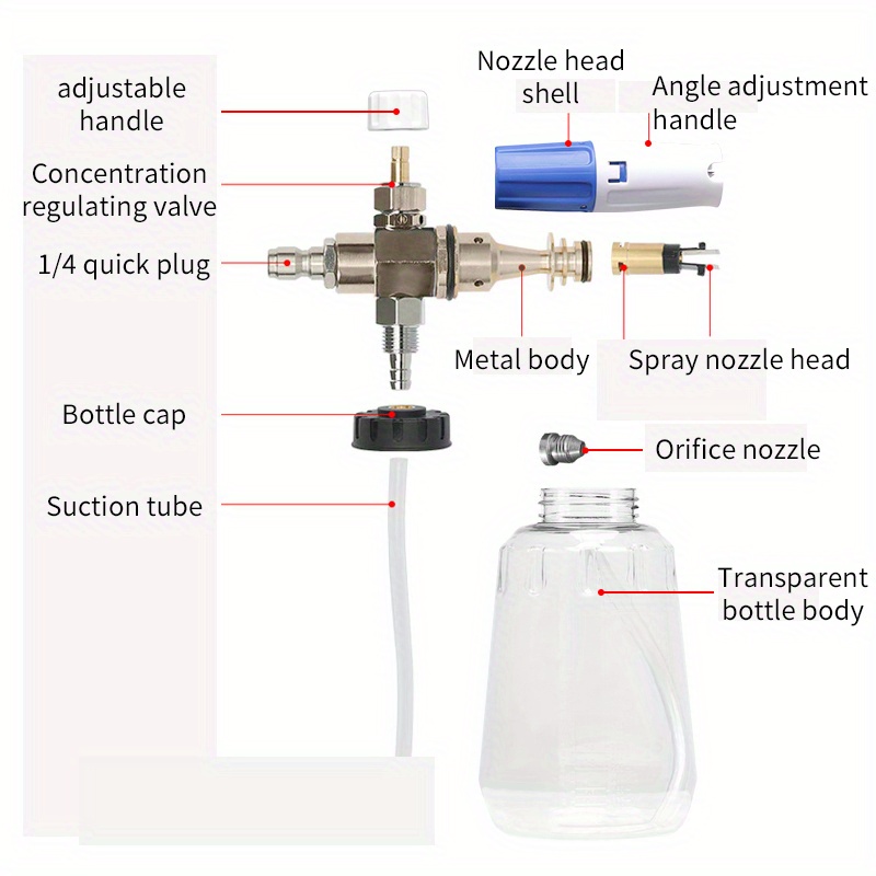 VechFoam foam gun/car cleaning foam spray gun/high pressure car wash lance  - Gear Tekk