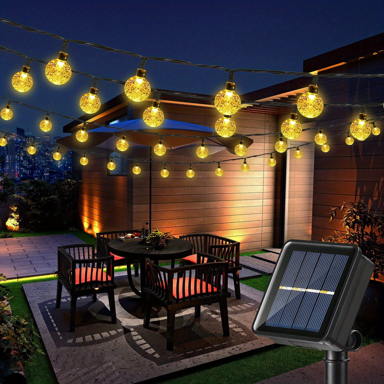 50 LED Solar String Lights Patio Party Yard Garden Wedding Waterproof  Outdoor