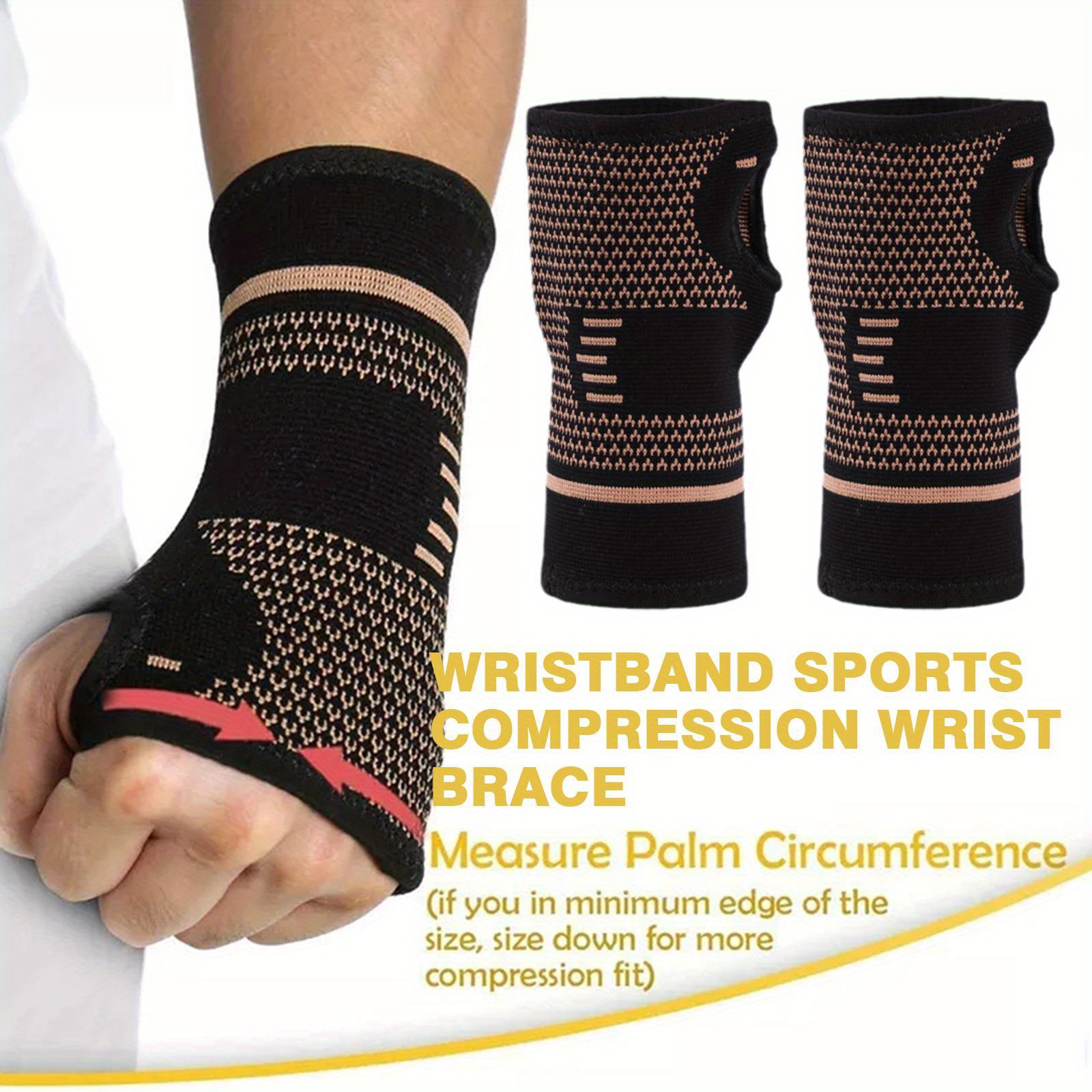 Copper Wrist Guard Enhanced Performance In Tennis Fitness Temu Australia