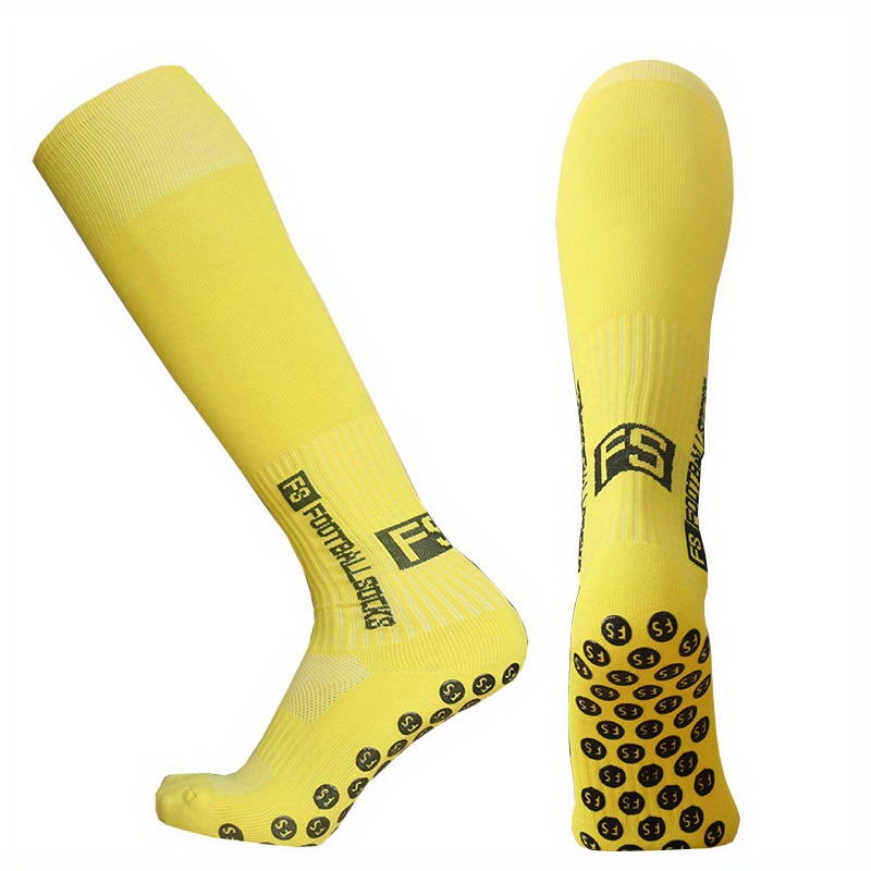 Non slip Silicone Bottom Athletic Socks Over The Calf Long Sports Socks