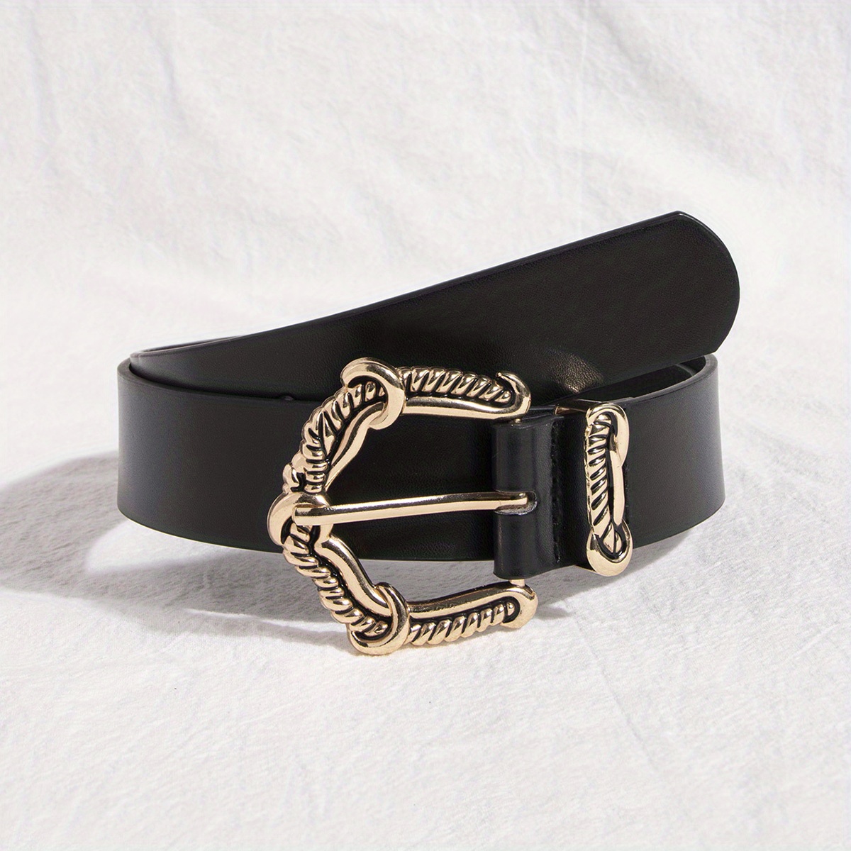 Saint Laurent Celtic Belt In Smooth Leather - Black - Women - 100