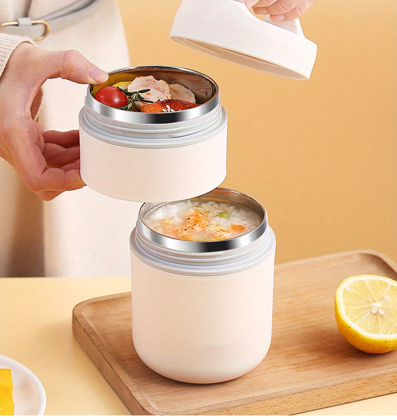 Wiueurtly Leftover Pizza Storage Container Mini Insulation Bucket Small  Lunch Box Office Worker With Soup Cup Portable Breakfast Cup Sealed  Porridge Cup With Lid 