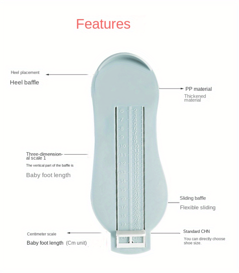 Plastic Foot Gauge Baby Foot Measuring Device Child Temu