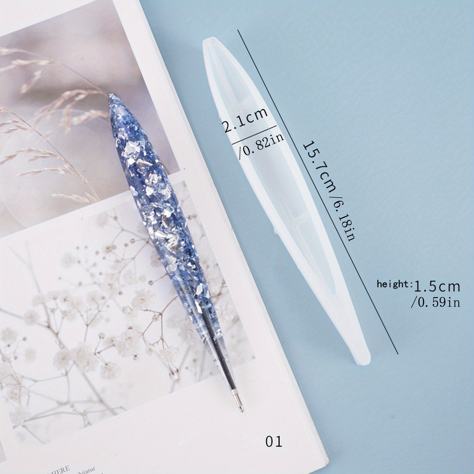 ballpoint pen shape silicone epoxy resin