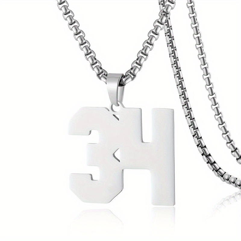 Number 3 Baseball Jersey Necklace Sports Jewelry Pendant for 