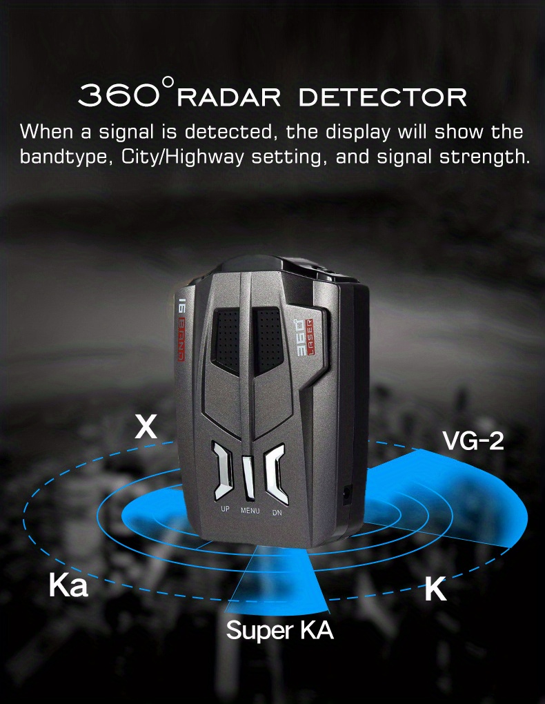 v9 speed detector ultimate car radar detector with voice prompt led display 360 detection details 2