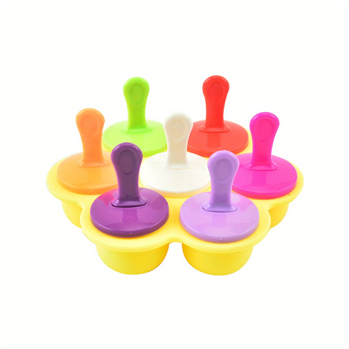 New 7 Holes DIY Ice Cream Pops Silicone Mold Ice Cream Ball Maker