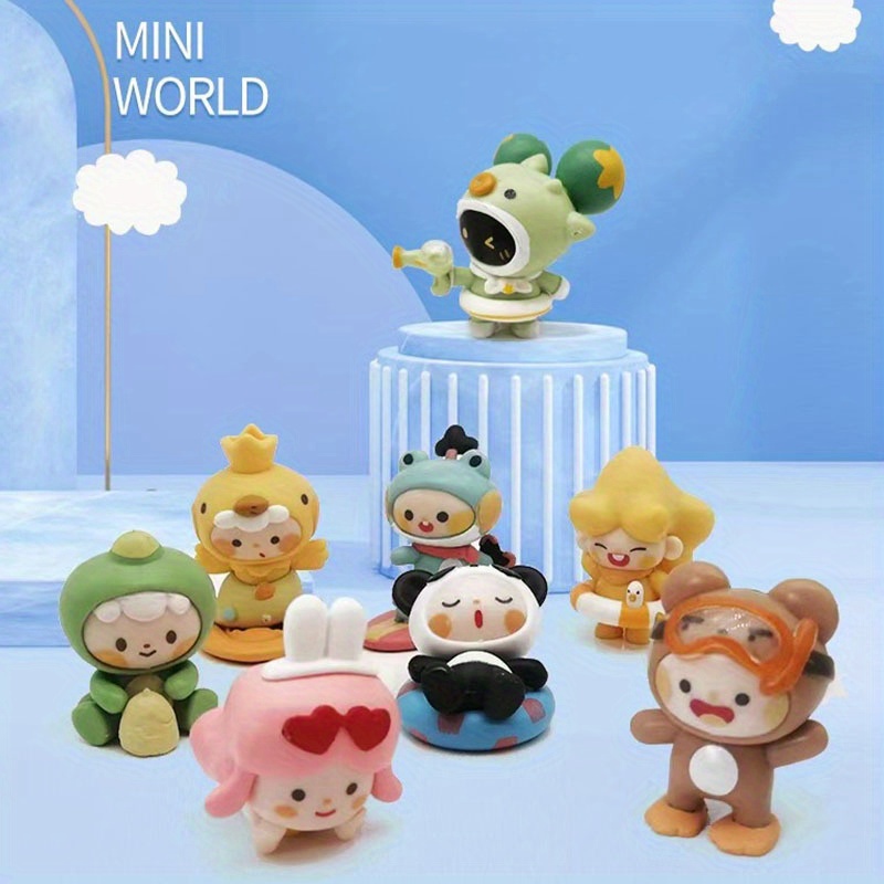 Mini Simple Model Mini World Blind Box Fans Cute Holiday Red - Temu