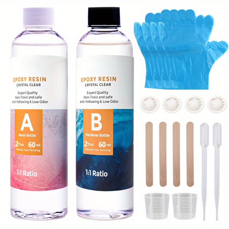 Crystal Clear Epoxy Resin Making Kit Food Safe Diy Starter - Temu