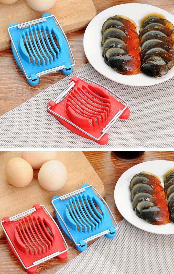 1pc Dual Head Egg Slicer Kitchen Tool For Precise Slicing Of Hard-boiled  Eggs