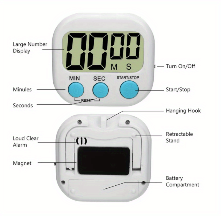 Time Timer,Minuteur,Timer Enfant,Minuterie Mécanique De Cuisine,Rappel De  Cuisine,Outil De Gestion Du Temps Pour Enfants Et A[H2235]