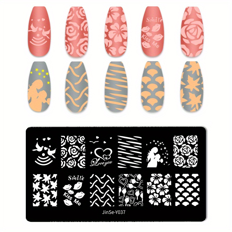 Nail Stamp Template for Salon and Home Manicure