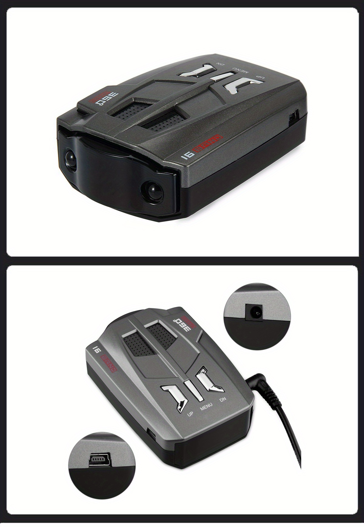 v9 speed detector ultimate car radar detector with voice prompt led display 360 detection details 8