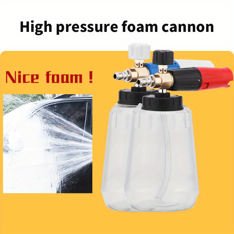 Low Pressure Carwash Foam Gun Foam Cannon Snow Foam Lance Foam Nozzle Water  Hose Foam Gun 1L Bottle - AliExpress