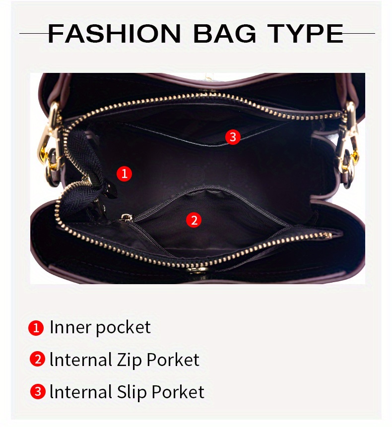 Minimalist Colorblock Bucket Bag, All-match Turn-lock Shoulder Bag, Women's  Classic Bag - Temu
