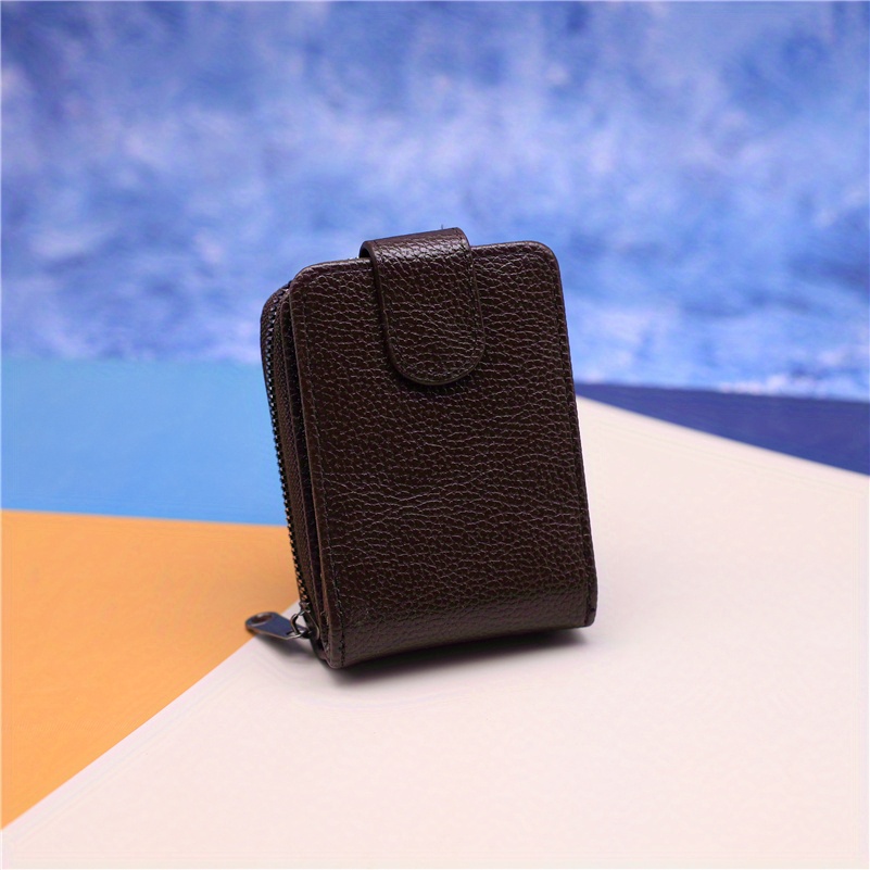 Leather Hasp Bank Card Case  Leather Card Id Holders - Genuine