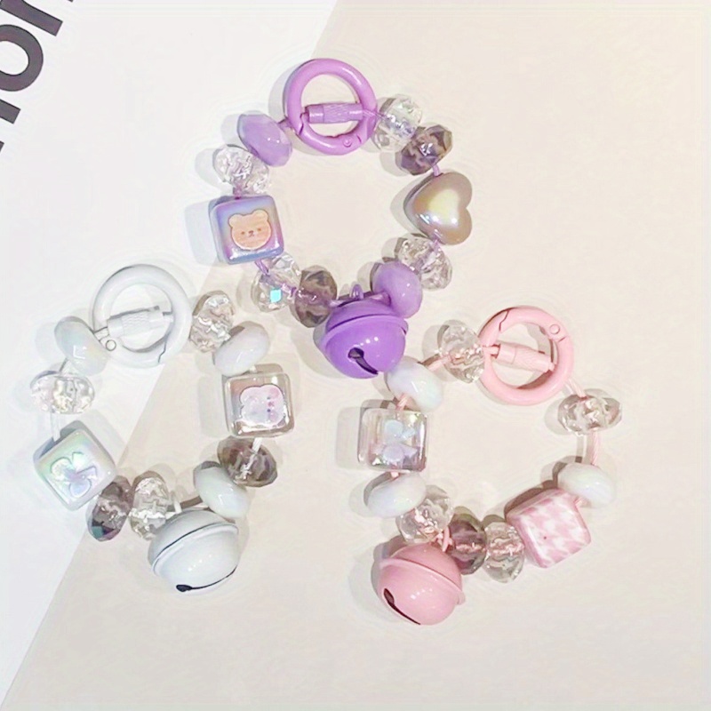 Logo Cubes Key Ring: Women's Accessories, Bag Charms & Key Rings