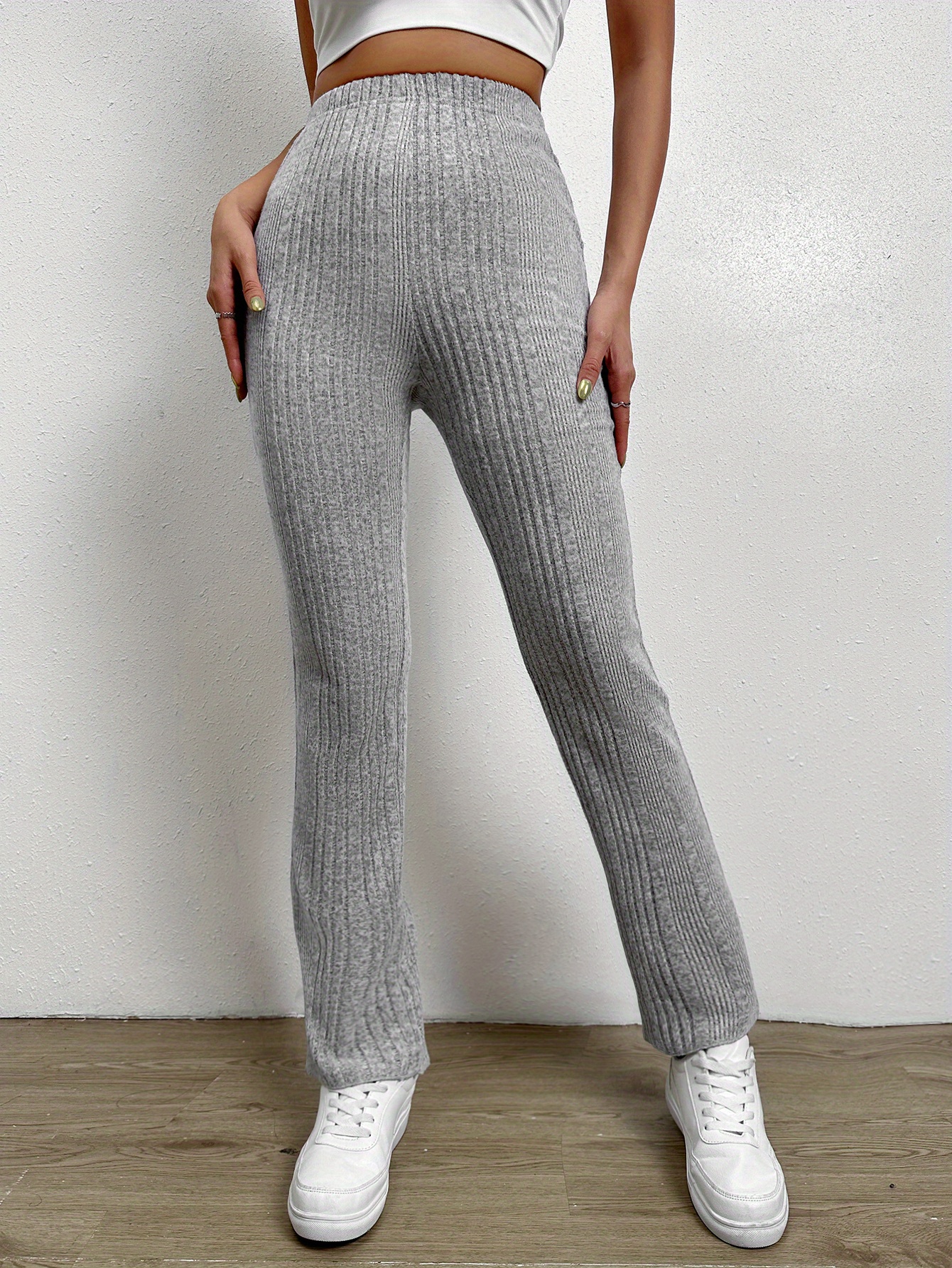 Solid & Striped High Waisted Pants