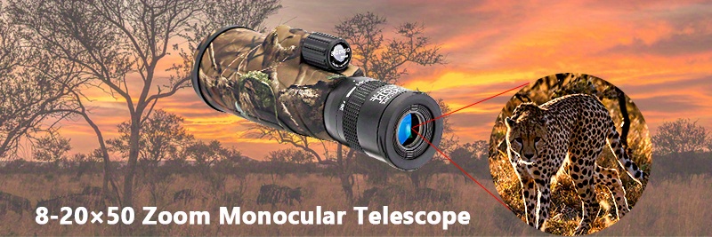 wg11 zoom monocular telescope camera 8 20x50 high quality zoomable monocular waterproof monoculars for animals watching details 0