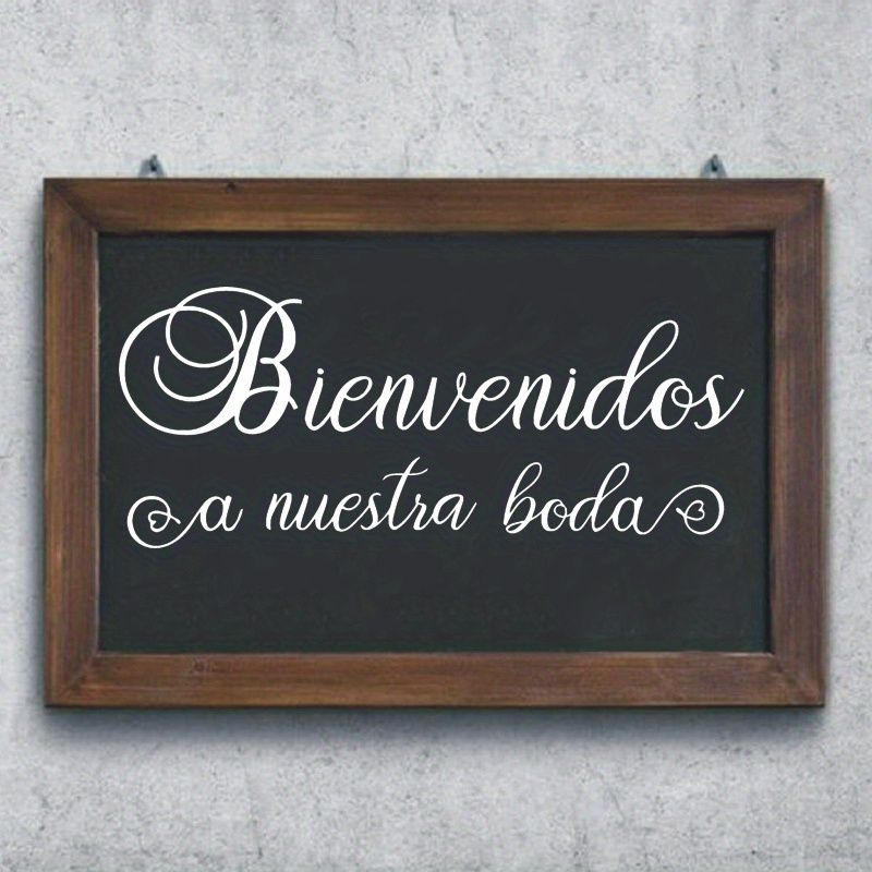 Party Board Mirror Spanish Welcome Wedding Wedding Welcome - Temu