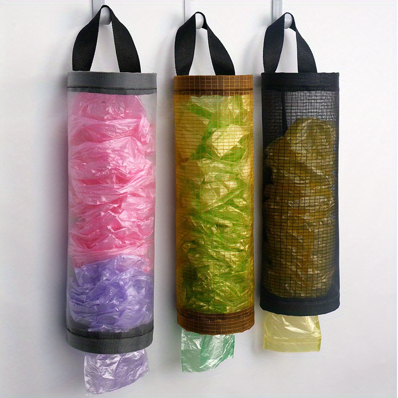 Organizador de bolsas de plástico colgante soporte de bolsas de plástico  plegable de malla colgante dispensador de bolsas de plástico para colgar –  Yaxa Guatemala
