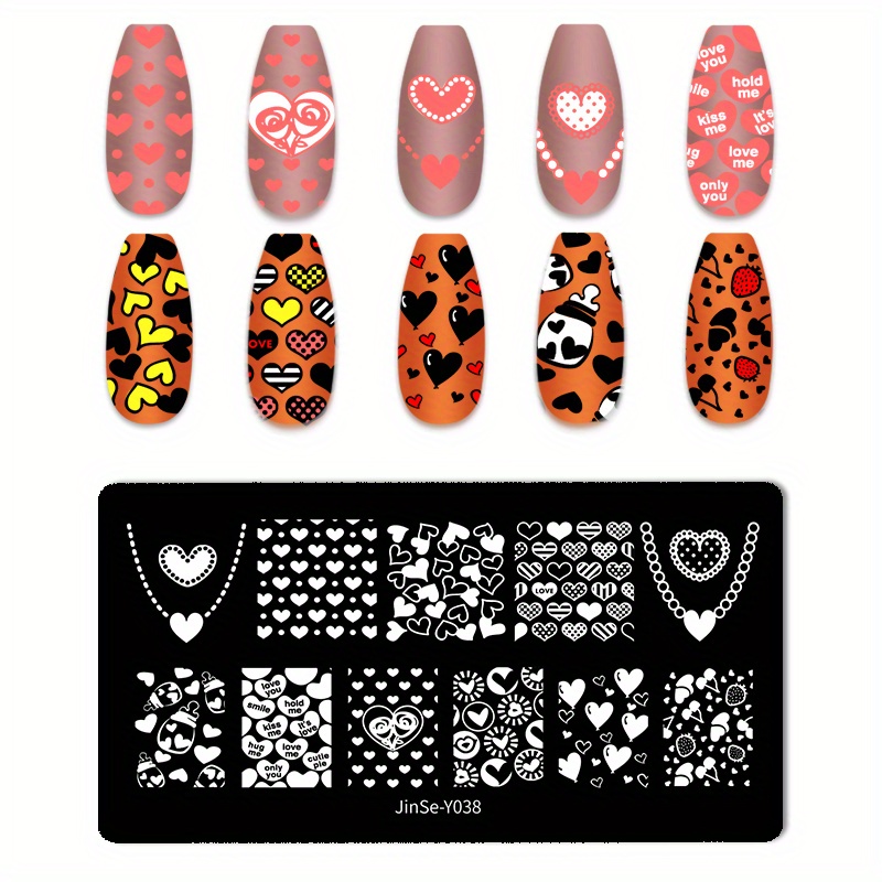 Nail Stamp Template for Salon and Home Manicure