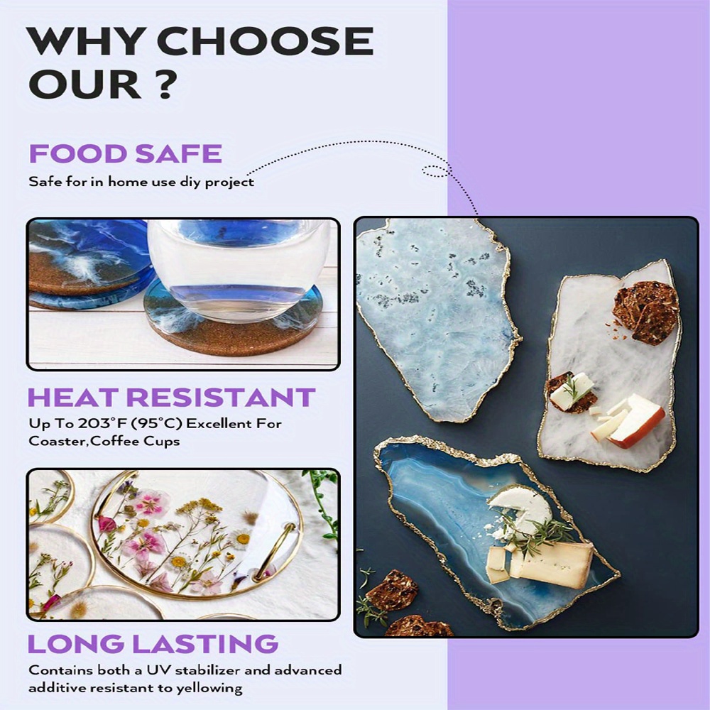 Crystal Clear Epoxy Resin Making Kit Food Safe Diy Starter Temu