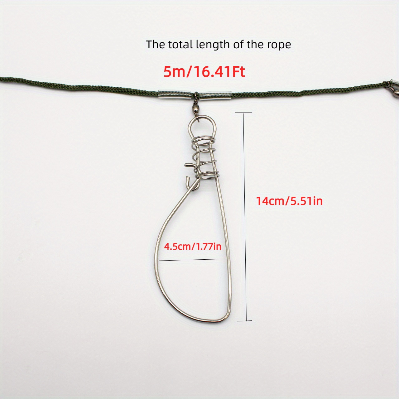 Fish Stringer - 16" Stainless Steel With Coated Handle