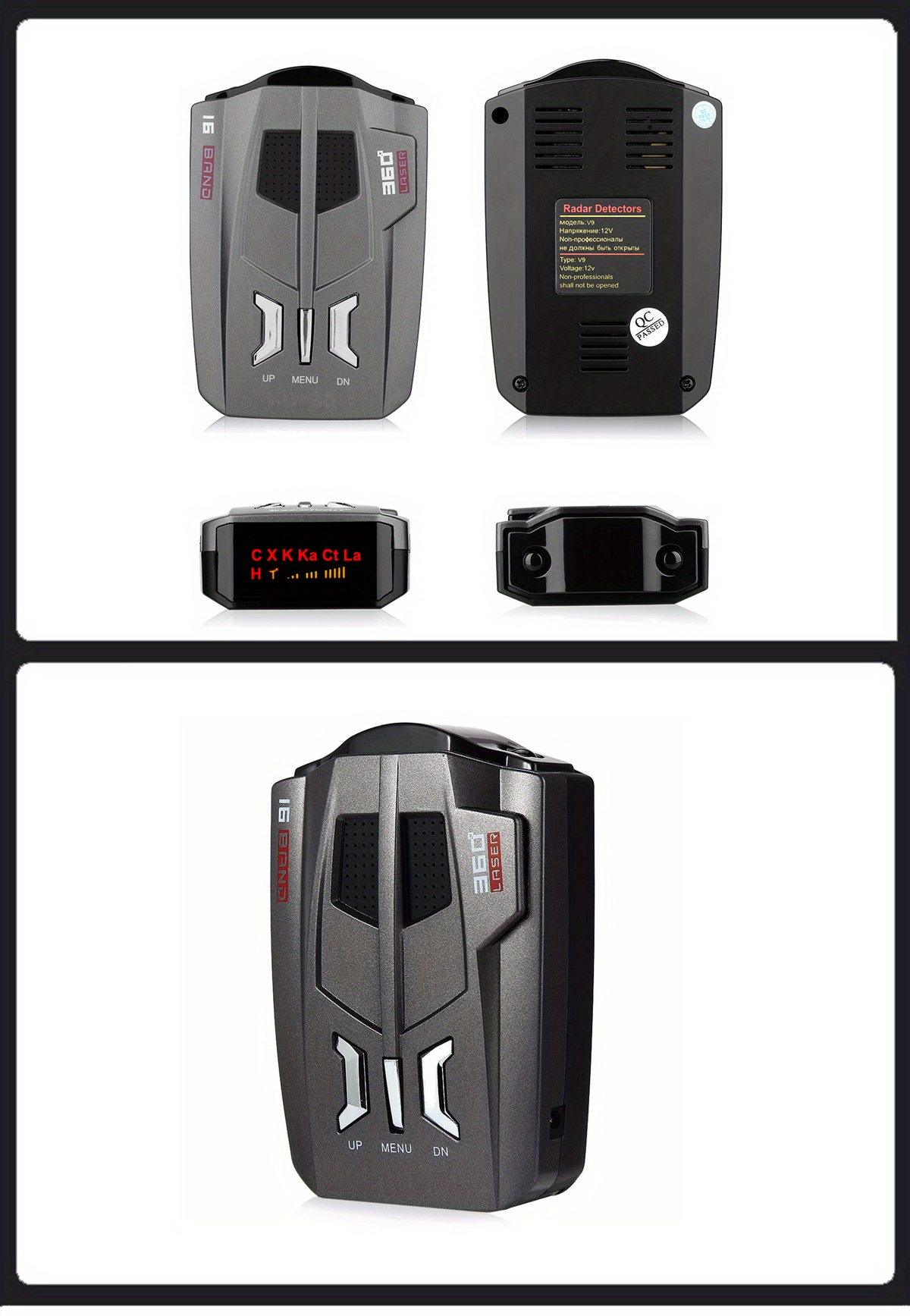 v9 speed detector ultimate car radar detector with voice prompt led display 360 detection details 7