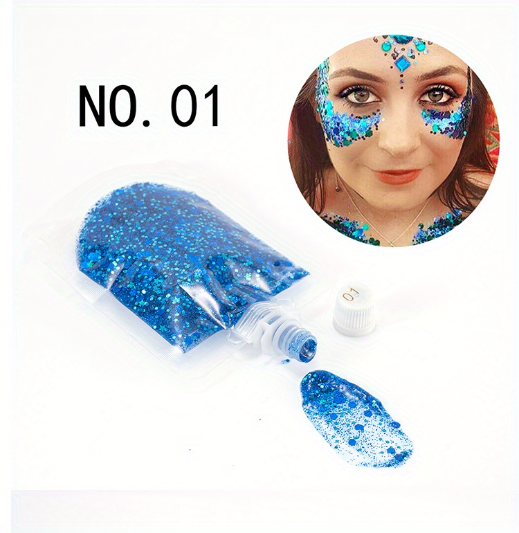 Sparkling Mermaid Laser Liquid Face Glitter Gel Pigment For Festival Makeup  And Face Glitters From Angelface, $1.67