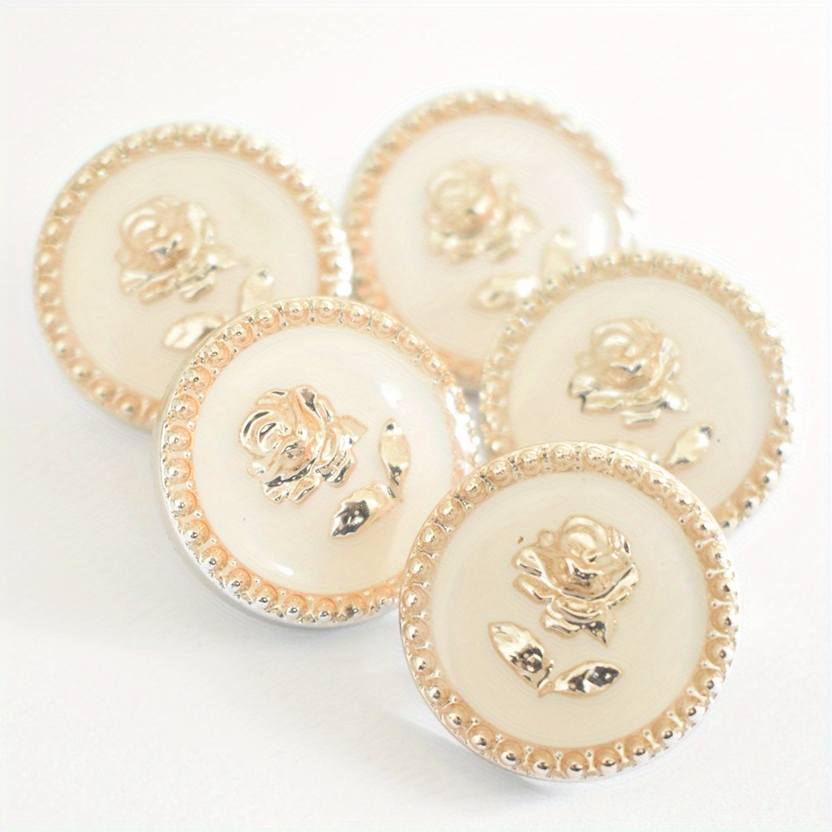 5pcs Exquisite Drip Oil Button Ladies Shirt Sweater Dress Decorative 2.1cm