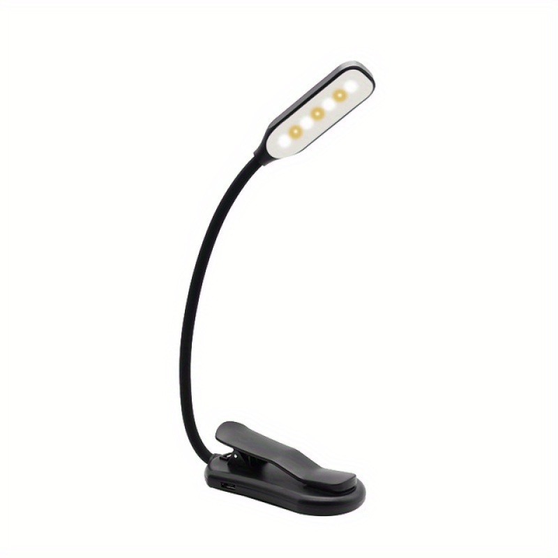Rechargeable Book Light Mini 7 LED Reading Light 3-Level Warm Cool White  Flexible Easy Clip Lamp Read Night Reading Lamp In Bed