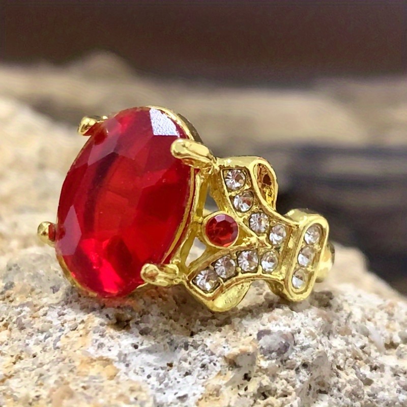 Men's Ring with Two Sapphire Goose Eggs for Engagement