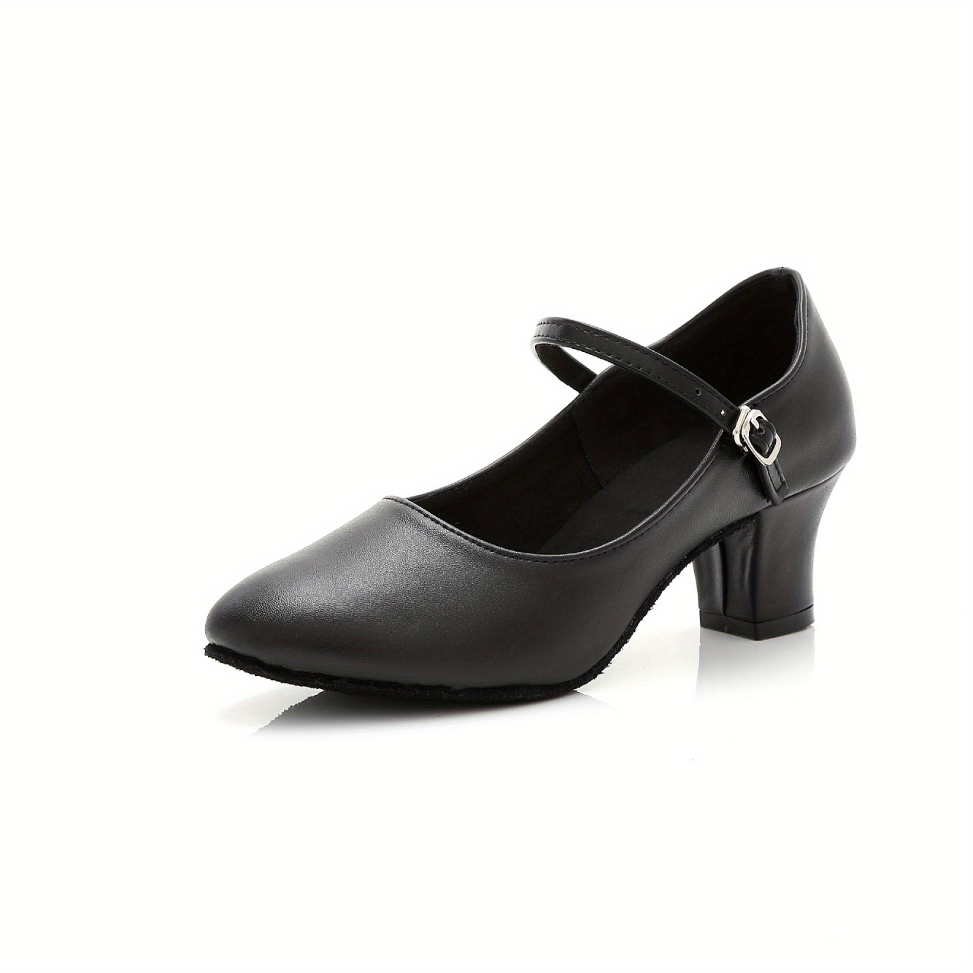  Zapatos de baile de salón para mujer, zapatos de baile latino  de salón para boda, fiesta de graduación (color negro, 2.4 in, tamaño: 5.5)  : Ropa, Zapatos y Joyería