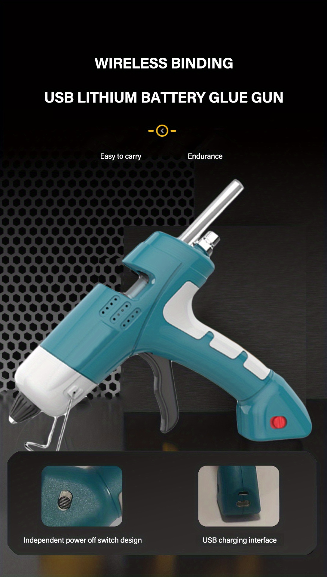 Lithium Battery Glue Gun Handmade Diy Hot Melt Glue Gun - Temu