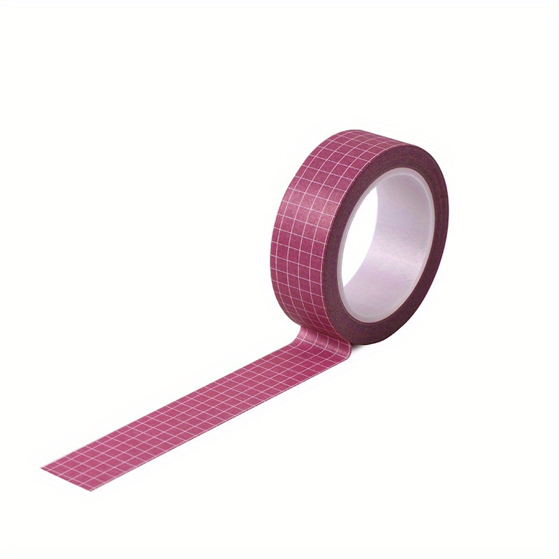 Juego de 14 rollos de cinta Washi de cuadrícula de colores de 0.591 in de  ancho, cintas adhesivas decorativas de colores autoadhesivas, cinta  adhesiva