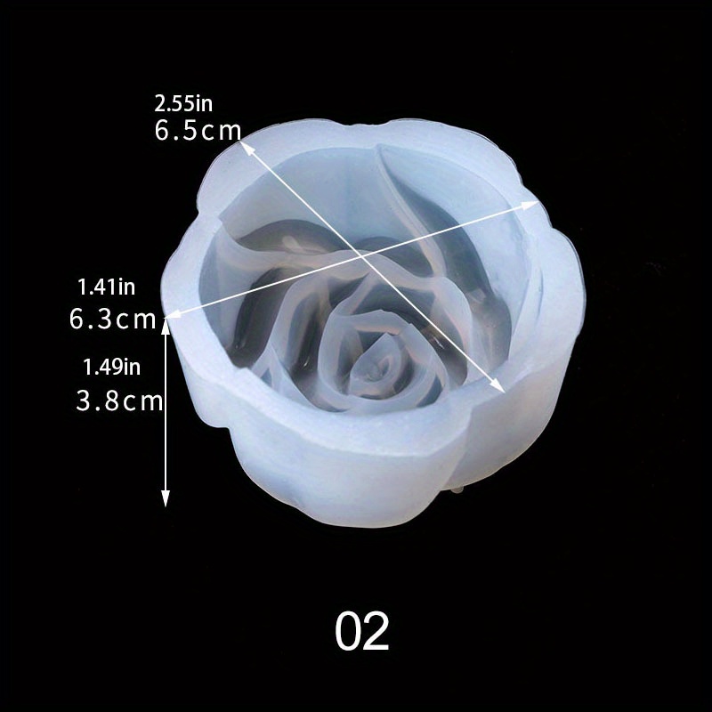3d Multi Style Pendant Silicone Mold Rose Flower Resin - Temu