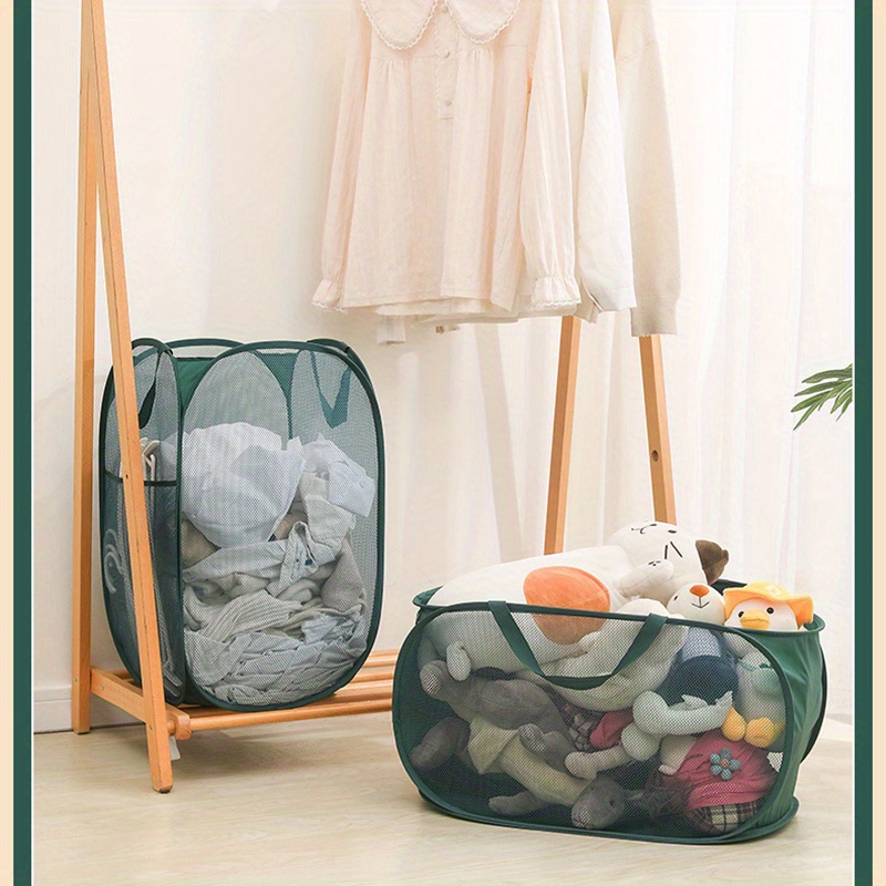Folding Hamper, Dirty Clothes Storage Basket For Bedroom And Bathroom,  Portable Plastic Storage Basket, Collapsible Laundry Basket, Laundry Room  Supplies - Temu