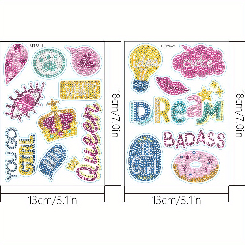 1 Set Diamond Painting Kids Set 22pcs Diamond Art Sticker - Temu